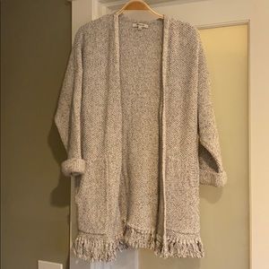 Madewell open cardigan size medium gray